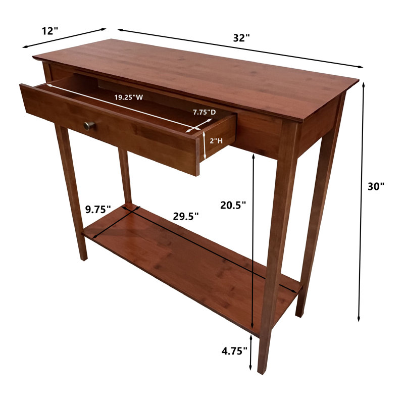 Console 32 po Amreece, Acajou