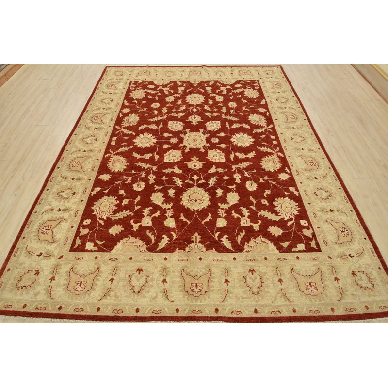 Tapis rouge en laine New Age Myhia One-of-a-Kind 8 pi 1 po x 9 pi 11 po