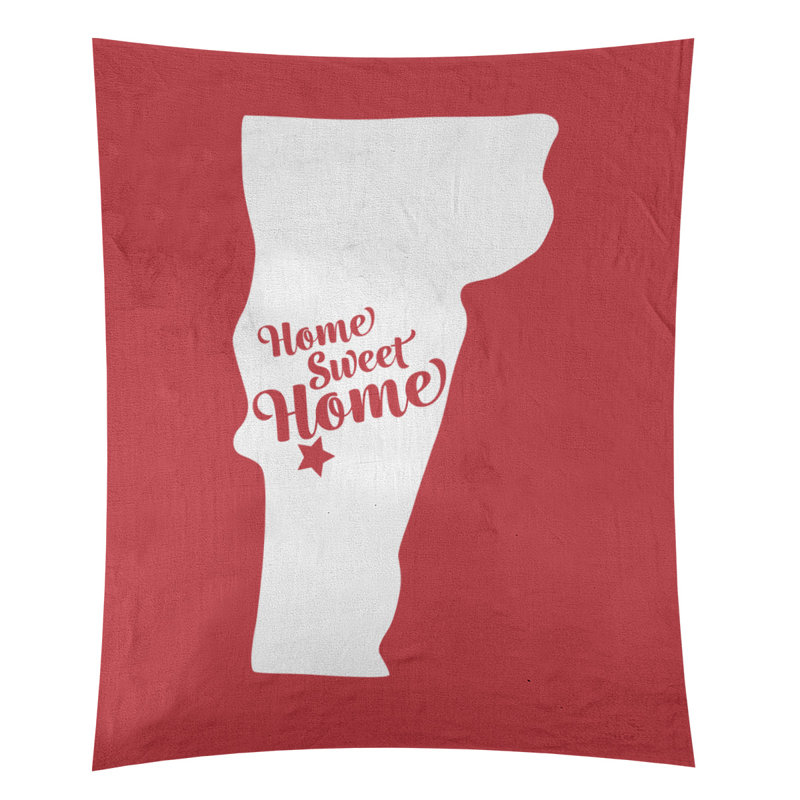 Tapisserie murale Home Sweet Rutland, H 60 po x l 51 po, Rouge