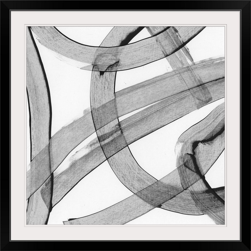 «Gesture», reproduction d'art Funkley, H 28 x l 28 po x P 1 po, Cadre noir