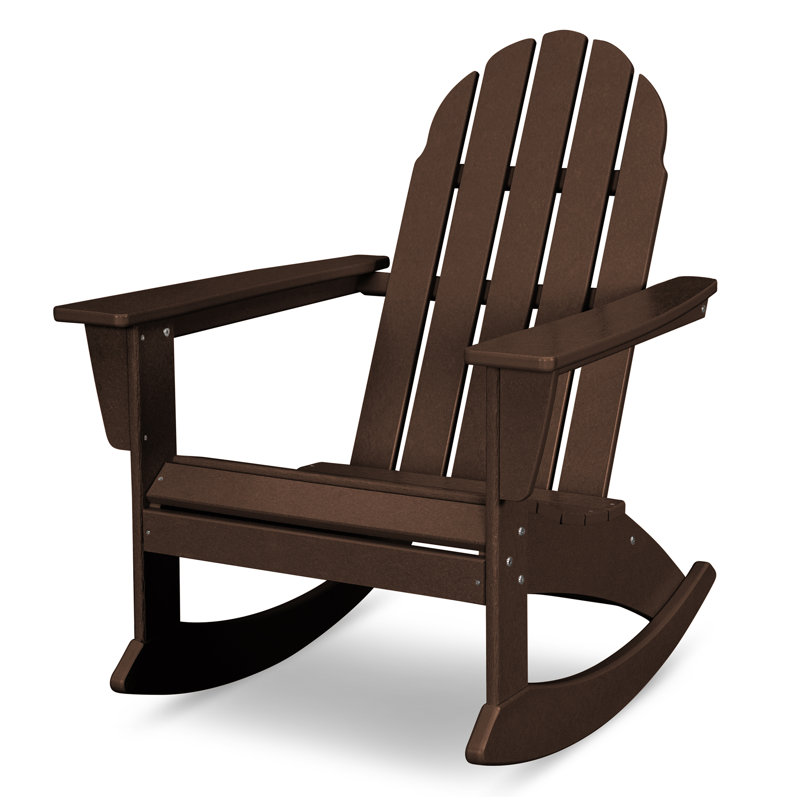 POLYWOOD Vineyard Adirondack Rocking Chair, Mahogany