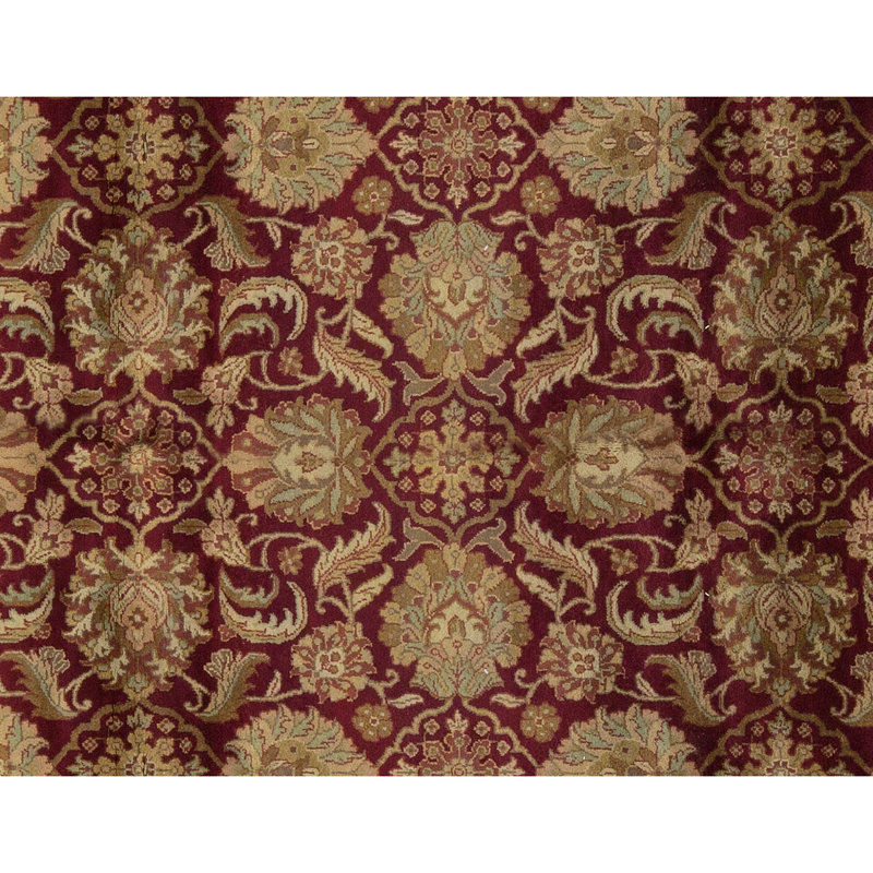 Tapis oriental brun en laine noué à la main 8 pi x 8 pi 2 po Crown