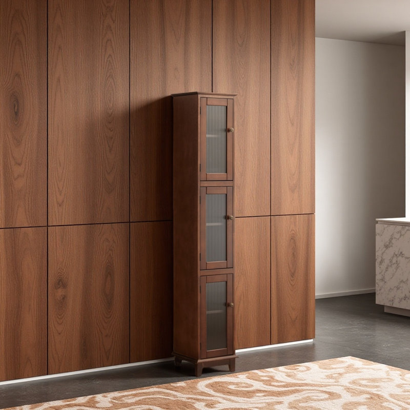 Bibliothèque simple en bois, Marron foncé
