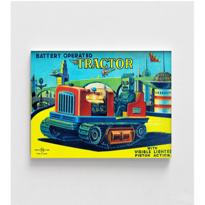 Geek, mari, propriétaire de ferme, décoration de bureau, cadeau sympa pour une idée de frère cowboy, affiche rétro de tracteur, affiche d'art de ferme de science-fiction