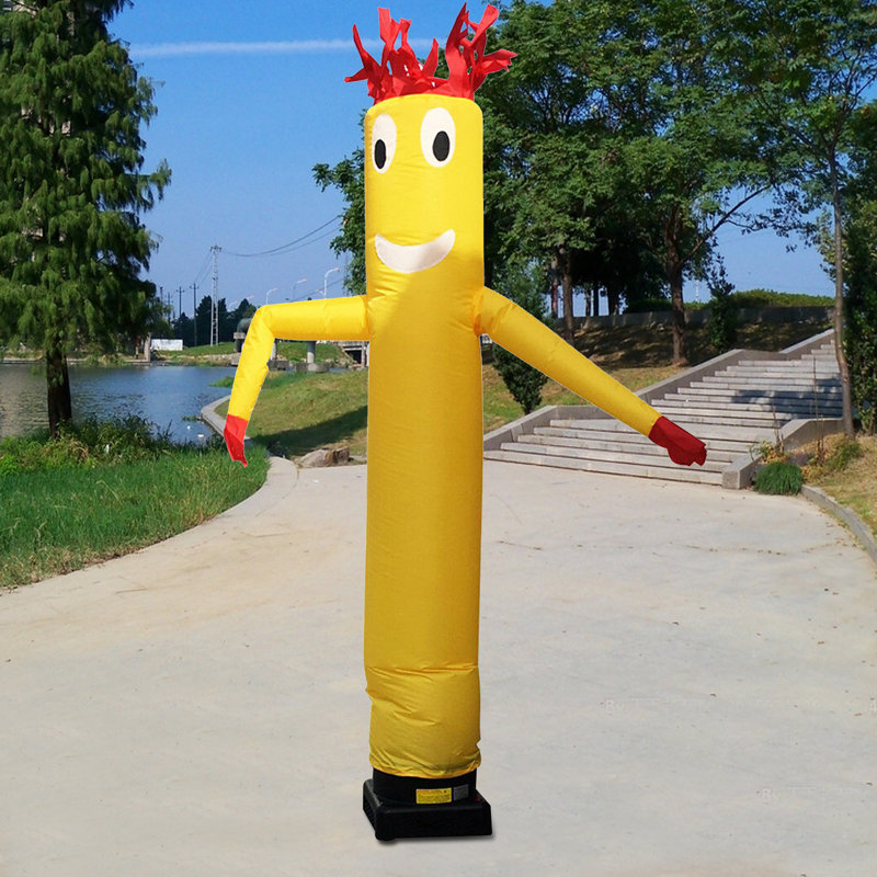 10Ft Inflatable Dancing Doll Suitable Advertising Inflatable Tube Men, Yellow