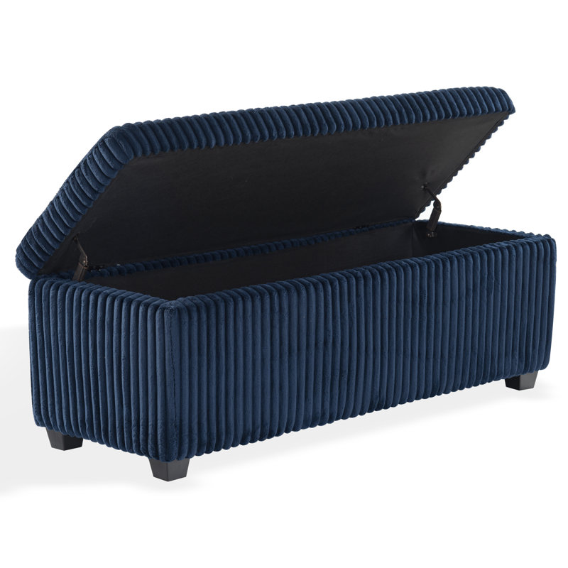 Lynzie Storage Bench, Navy