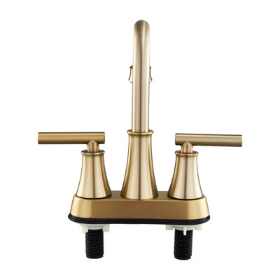 Double Handle Bathroom Sink Faucet with Drainer