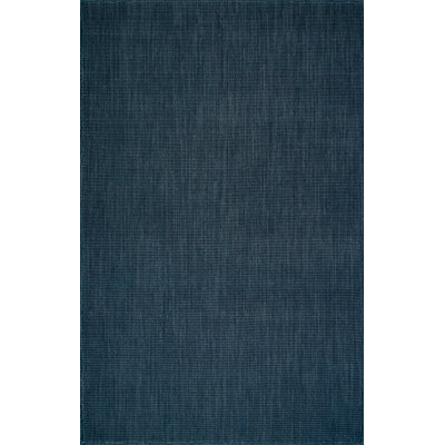 Tapis bleu marine en laine noué à la main Dionne