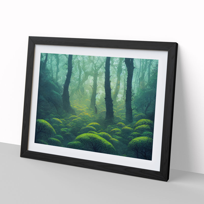 A Great Forest - Single Picture Frame Print, 46cm H x 64cm W x 2cm D, Black