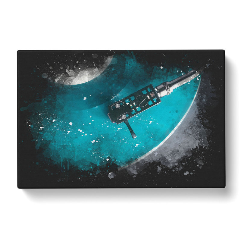 The Record Player Needle - Wrapped Canvas, 60cm H x 91cm W x 3cm D