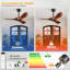 Ventilateur de plafond en bois 3 pales 36 "avec télécommande-990568448-990568453