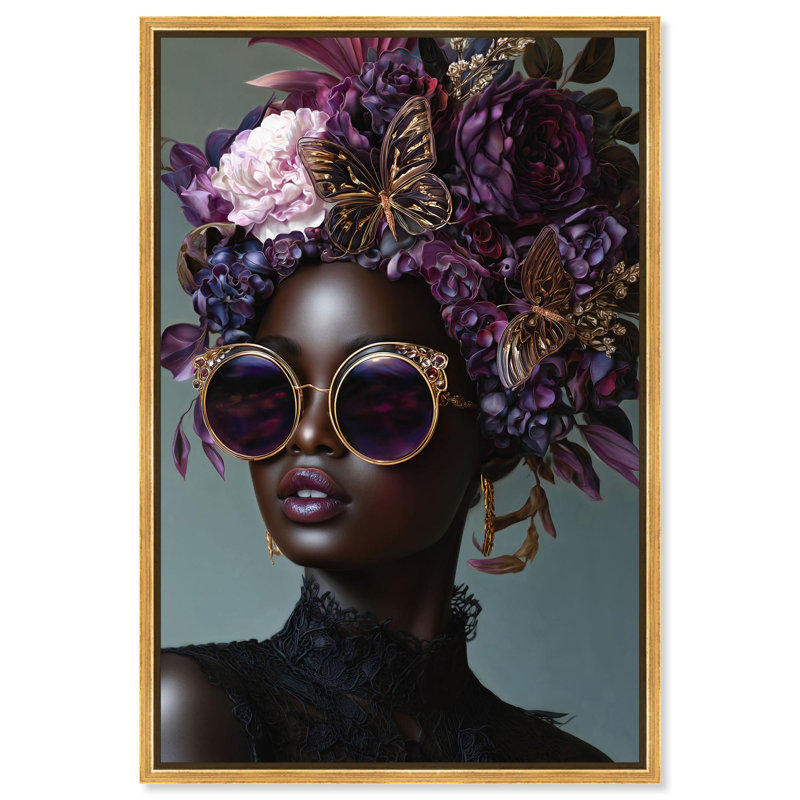 Décoration florale florale II sur toile par Art Remedy, cadre doré, 36 x 54, H 55 po x l 37 po, Cadre doré
