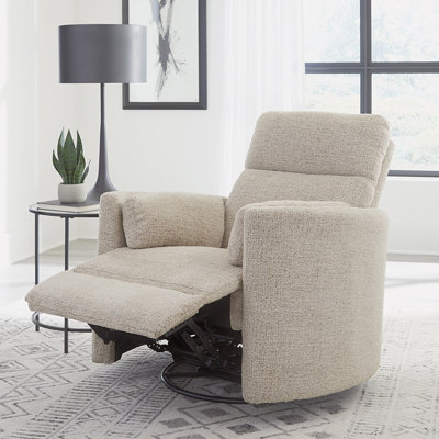 Bre 40" Upholstered Swivel Glider Manual Recliner