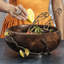 Butterfly Ginkgo Wood Salad Bowl