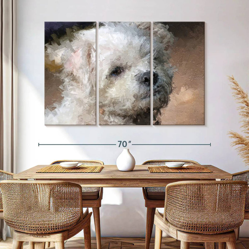 Brampt Maltese, 24" H x 38" W