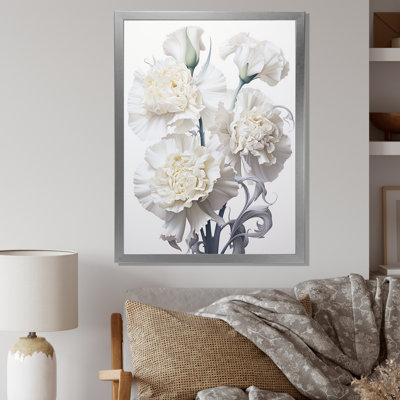 Monochromes minimalisme œillets II sur toile