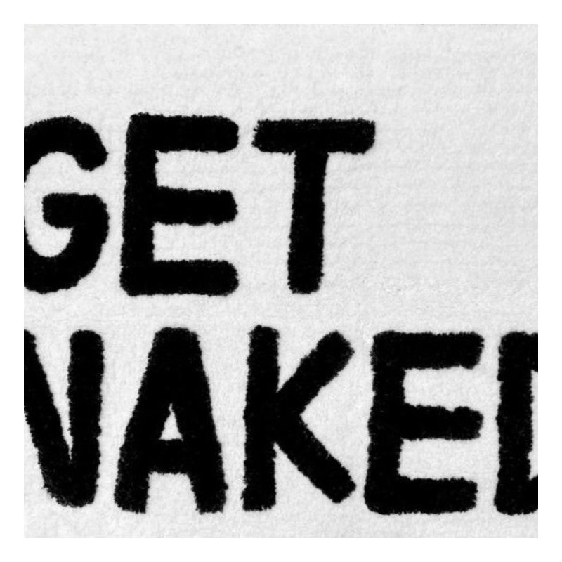 Casanova Slogan Get Naked Bath Mat, White/Black