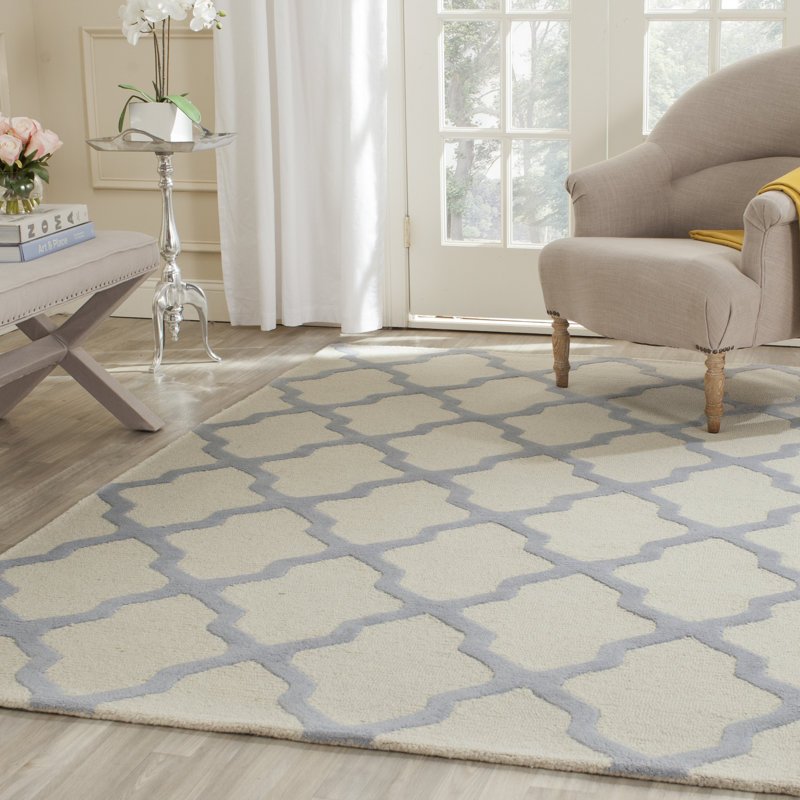 Darbonne Geometric Wool Hand Woven Area Rug, Rectangle 183 x 274 cm