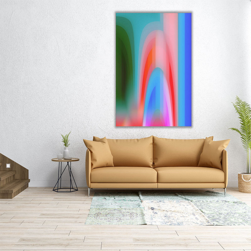 Groovy Prism Gradients I - reproduction d'art sur toile, H 48 po x l 32 po