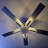 52" Dimmable 6-Speed Reversible Ceiling Fan with LED Lights and Remote Control, 3 Color Lights, Timer, Double-Sided Wood Blades