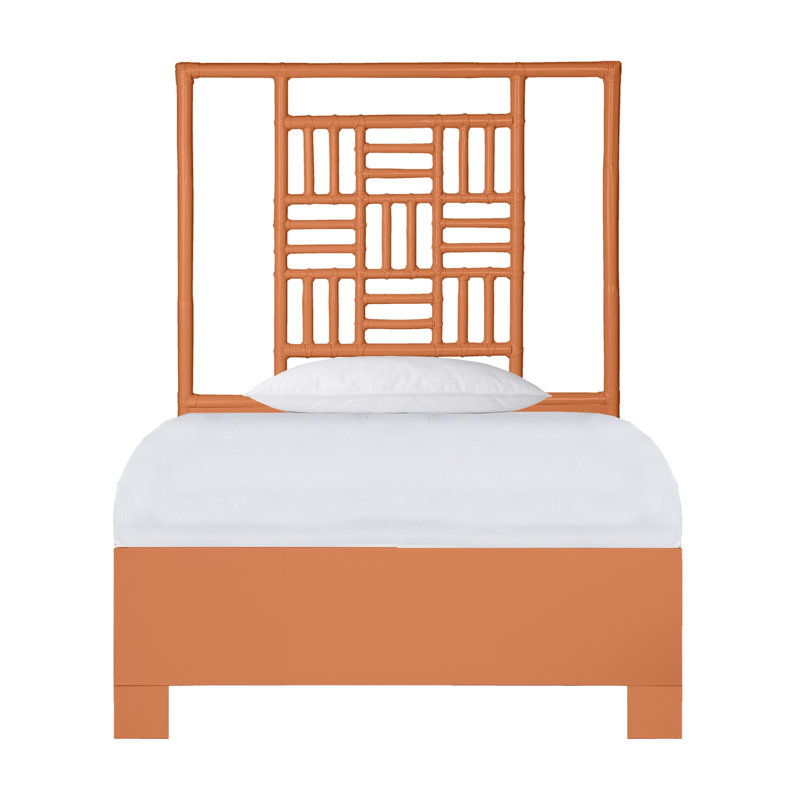 Finn Queen Bed, Pool Blue, White, Extra-long Twin