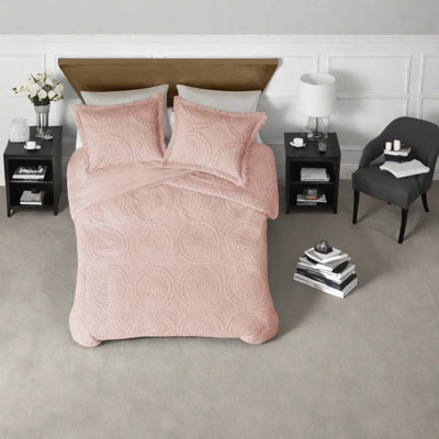 Ensemble de literie hypoallergénique pelucheux en polyester brodé pour le confort de la maison