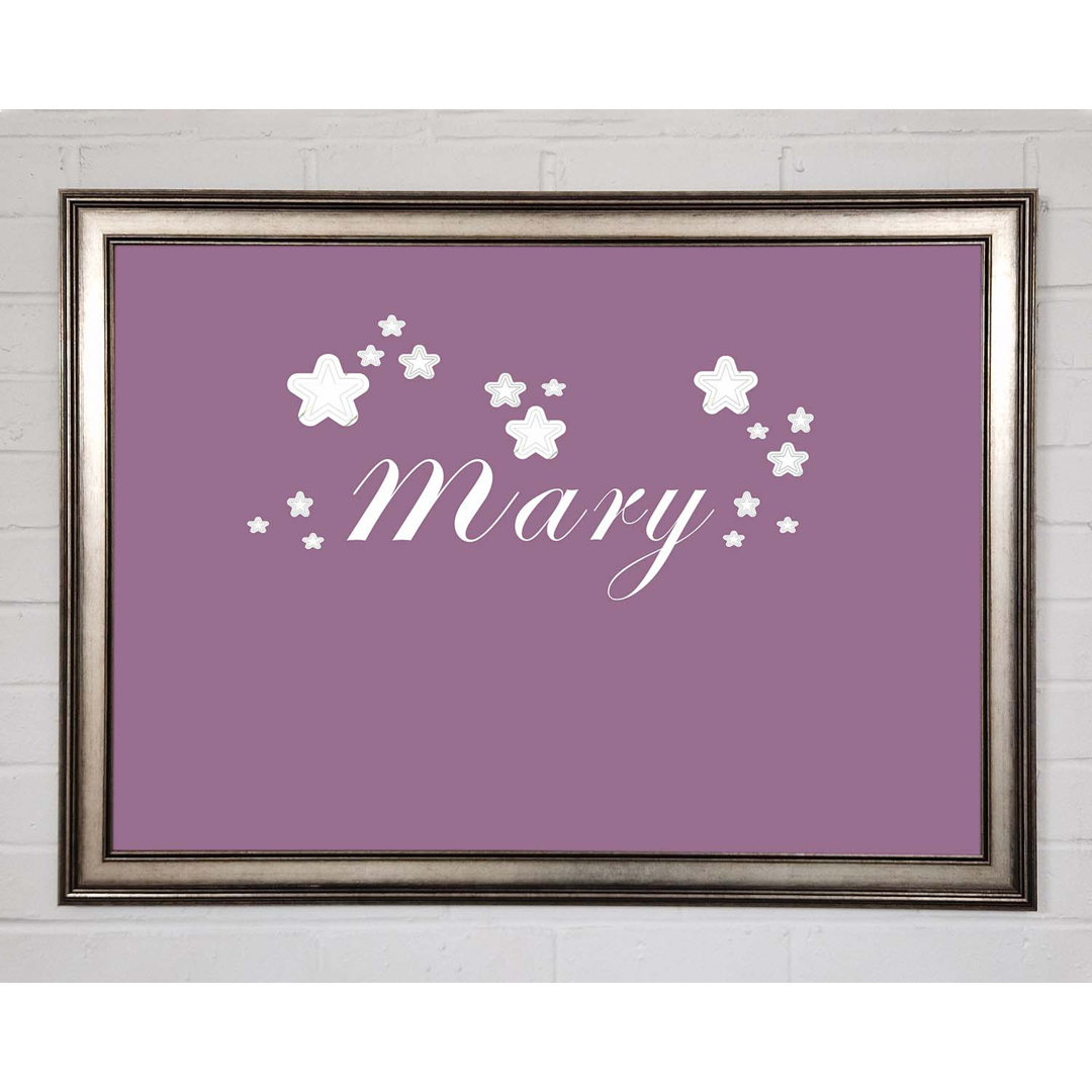 Gerahmtes Poster Girls Room Quote Your Name in Stars Dusty Pink