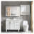 30X40 Inch Silver Metal Framed Rectangular Rectangular Bathrrom Mirror For Wall.