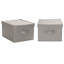 Fabric Storage Bins, Soft Poly Linen with Sturdy Sides, Attached Handle and Fully Removable Lid-2121284-2121287
