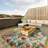 Green/Yellow  Floral Design Performance Outdoor Rug-2025197072