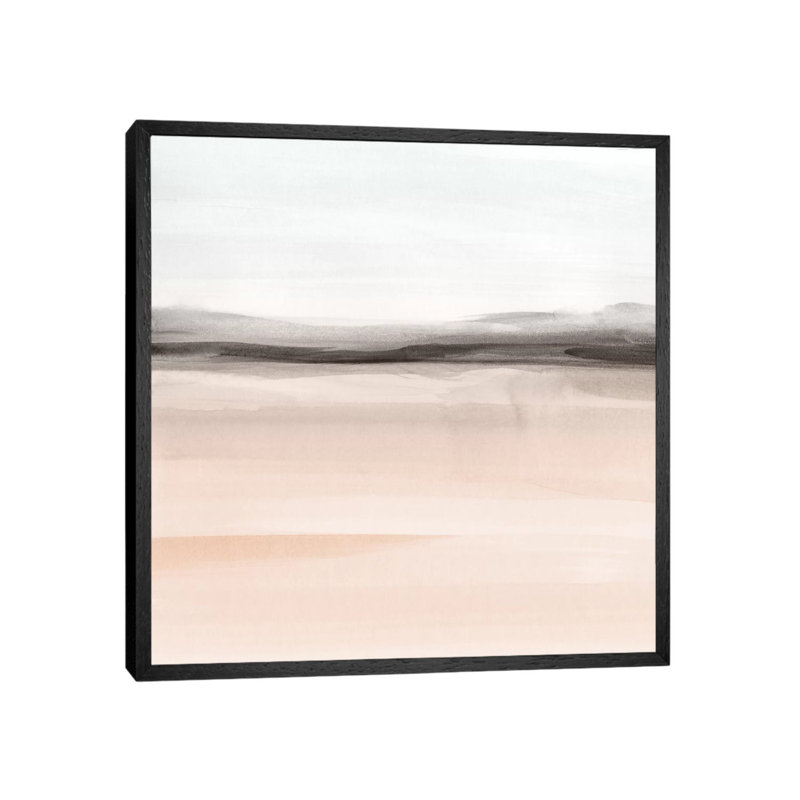 Watercolor Landscape IX by Nouveau Prints - Painting on Canvas, 45.72cm H x 45.72cm W x 3.81cm D, Black Framed