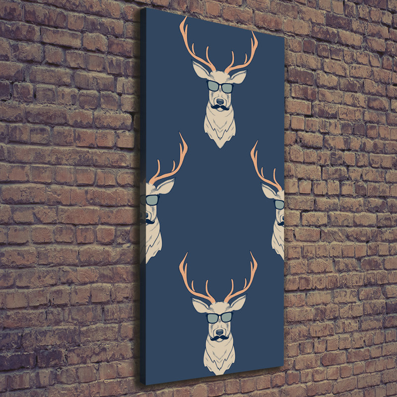 Hipster Deer - Wrapped Canvas Print