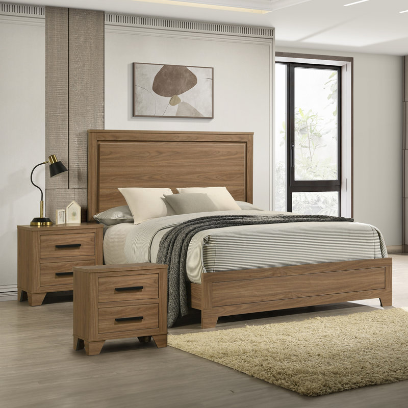 Antibes Chaunce 3-Piece Bedroom Set, Queen, 3 Pieces: Bed, 2 Nightstands