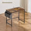 Bureau d'ordinateur avec sac de rangement, bureau d'écriture 32 po x 20 po pour bureau à domicile, bureau de jeu à pieds réglables, style minimaliste moderne et bureau ergonomique pour les petites pièces, chambre à coucher, brun rustique-1659757706-1659757704