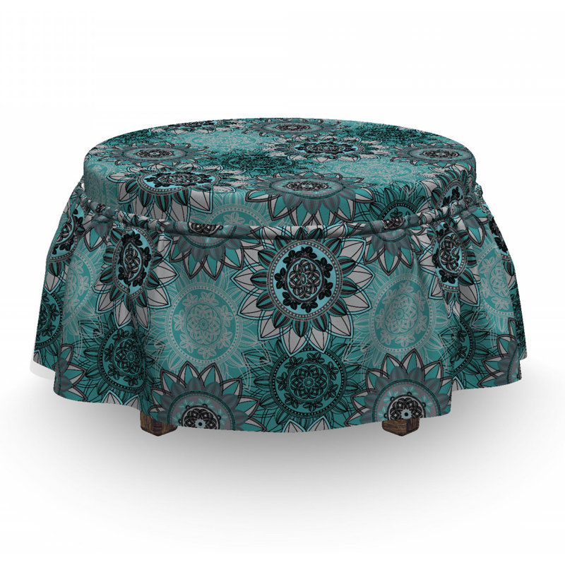 Ensemble de housse pour à coussin de boîte 2 pièces mandala hippie oriental spring