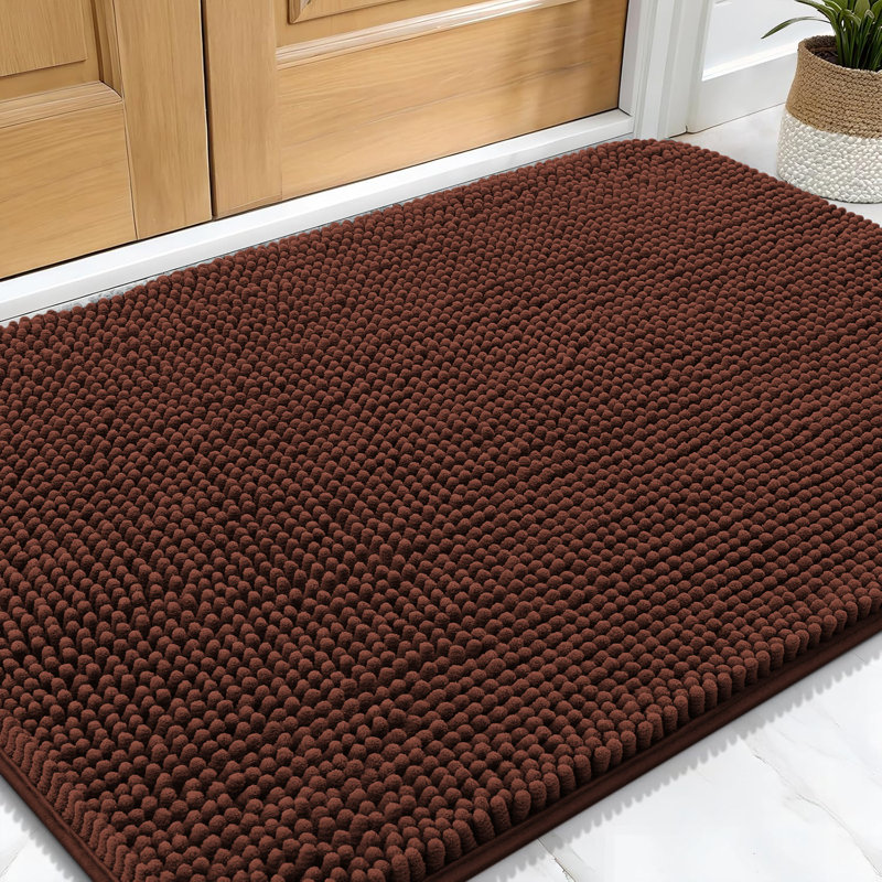 Non-Slip Indoor Doormat, Brown, 40cm W x 60cm L