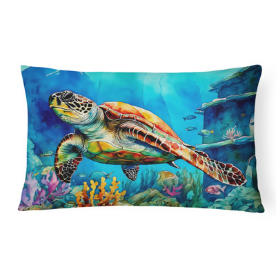 Loggerhead Sea Turtle Throw Pillow