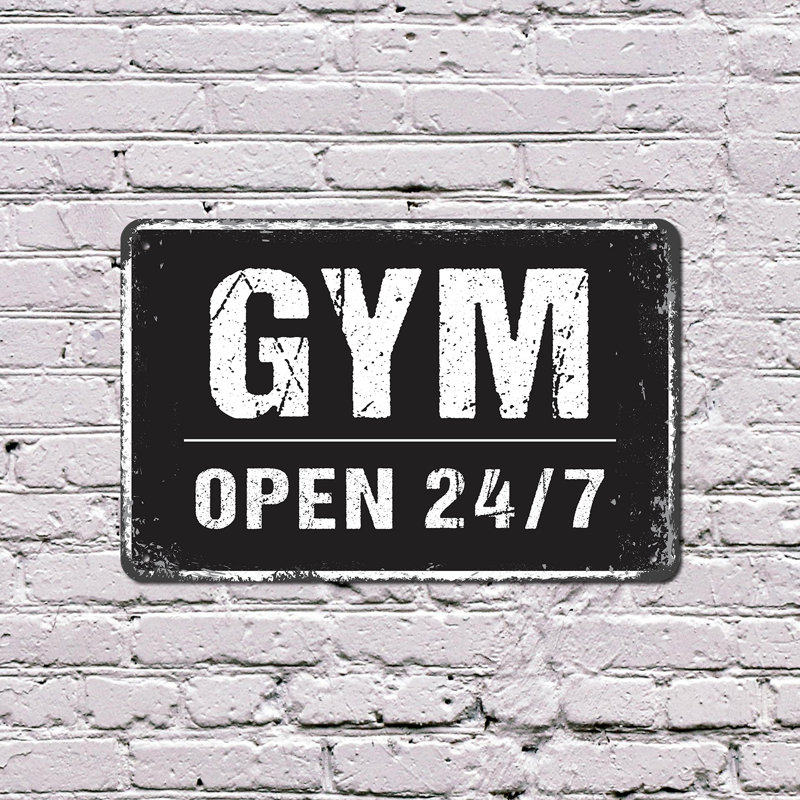 Open 24 7 Gym Home Fitness Center (2 Pack) 8 po x 12 po