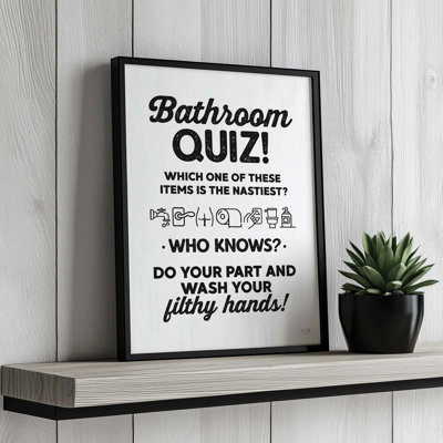 «Bathroom Quiz» par Lux + Me Designs, reproduction d'art
