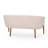 Mid Century Modern Beige , Channel Stitched Back, Brown Rubberwood Legged, Assembly Required Furniture Legs, Included