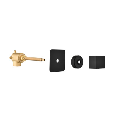 3/4" Cast Metal Volume Control Valve - High Flow Master Shower , Adjustable Brass Handle, Corrosion Resistance Finish Processing, Rust Proof, Easy Installation, Matt Black Controller, Corrosion