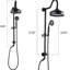 Douche murale double avec pluie de 8 po et système de finition noir mat élégant