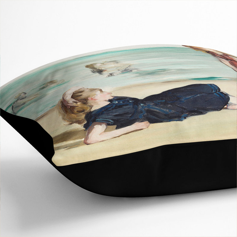 Square Cushion, 40cm H x 40cm W x 15cm D, Black
