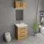 Meuble-lavabo autoportant de 24 po avec lavabo en acrylique renforcé Victoria-100853489