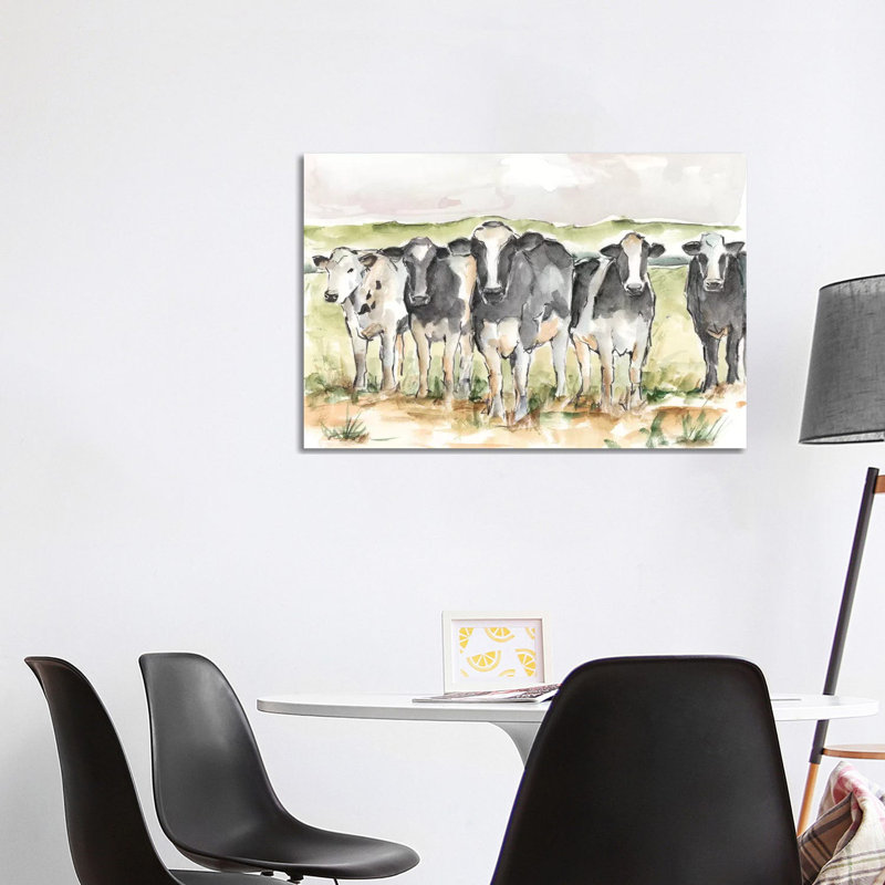 «Field Days II» par Ethan Harper - reproduction d'art, H 26 po x l 40 po x 1,5 po, Pas de tapis, Toile tendue