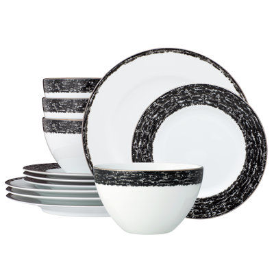Noritake Rill 12-Piece Dinnerware Set, Service For 4