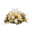 Holiday Candleholder Centerpiece with Hydrangeas, Ornaments and Bows