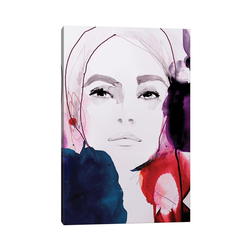 Rouge Noir 1 Piece Painting on Canvas, 66.04 cm H x 45.72 cm W x 1.91 cm D, Wrapped Canvas