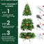 Arbre de Noël en PE et PVC pré-éclairé de qualité supérieure avec branches pleines réalistes-965968041