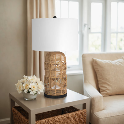 Lampe de table en rotin naturel 29 po Acxel
